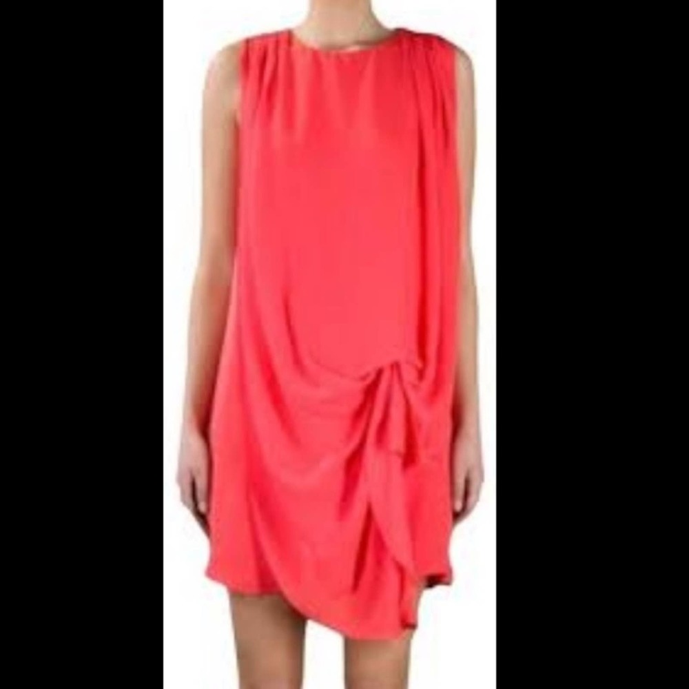 $150 NWT H By Halston Poppy Gathered Sheath Dress Size xs oversized